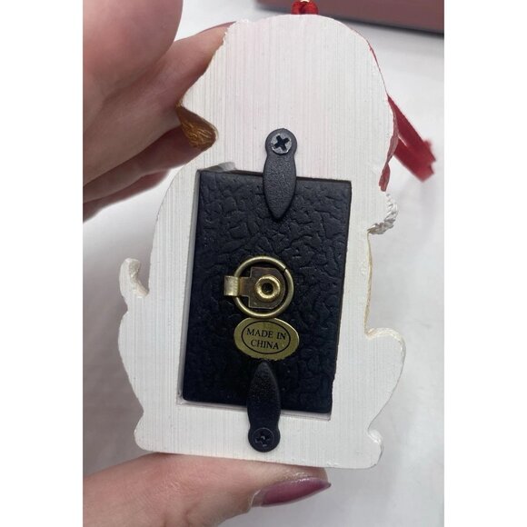 Dog Pet Mini Photo Frame Christmas Ornaments Set of 3 Dog House Bone Puppy - Picture 10 of 16